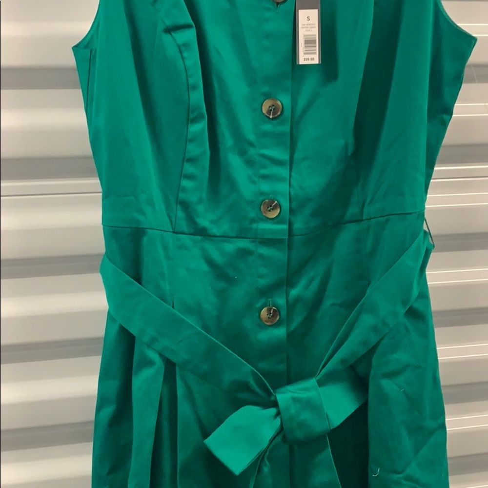 Forest Green Belted The Limited Dress - Picture 4 of 6